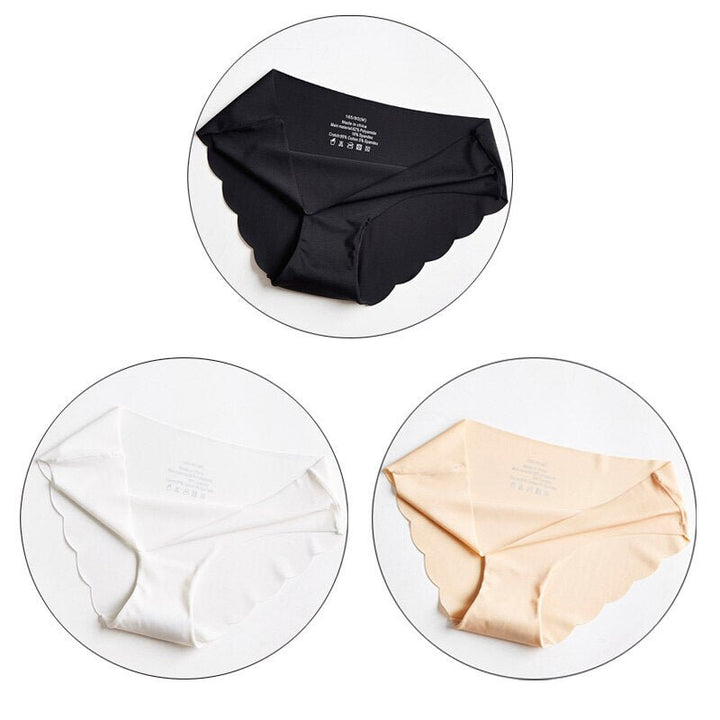 Women Fashion 3PC Seamless Panties Ultra-thin Underwear Comfort Intimates Lingerie Low-Rise Female briefs Image 1