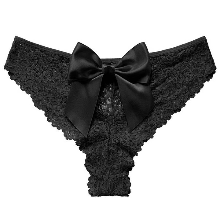 Women Fashion Amazing Lingerie G String Lace Underwear Femal Bow Thong Female Low-waist Transparent Lingerie Image 1