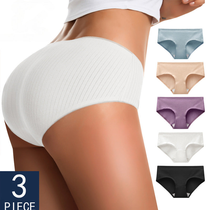 Women Fashion 3PCS/Set Panties Underwear Seamless Plus Size Briefs Low-Rise Soft Panty Underpants Female Lingerie Image 1