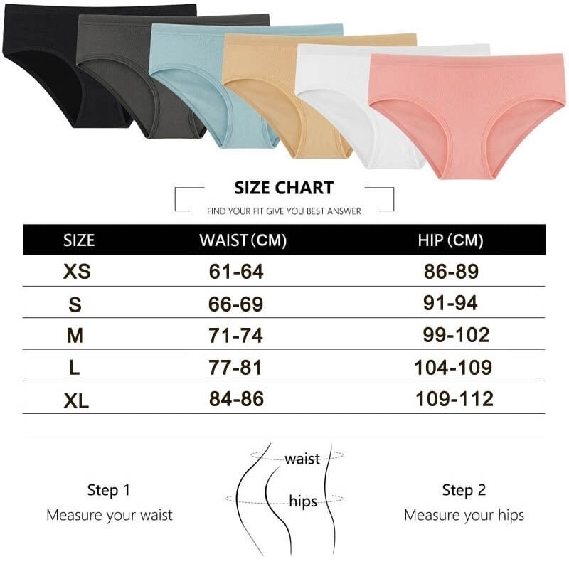 Women Fashion 5PCS Set Panties Cotton Underwear Solid Color Briefs Girls Low-Rise Soft Panty Underpants Female Lingerie Image 3