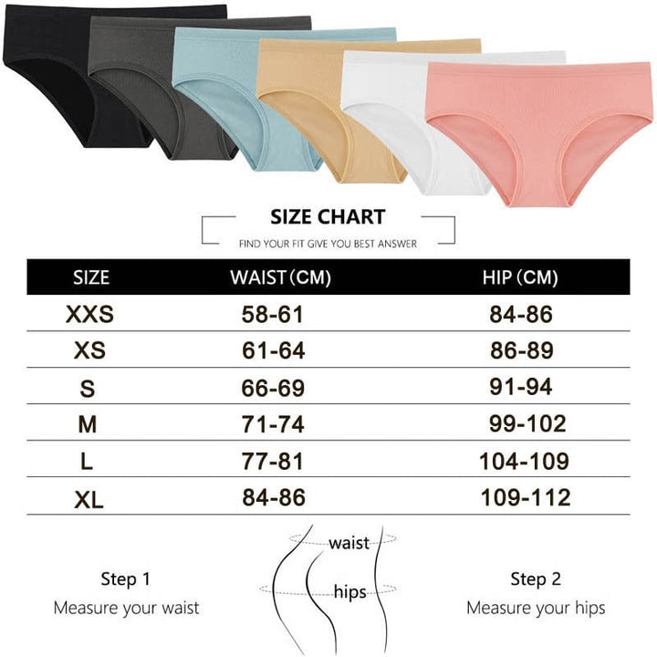 Women Fashion 3PCS/Set Panties Underwear Solid Color Briefs Low-Rise Soft Panty Underpants Female Lingerie Image 4