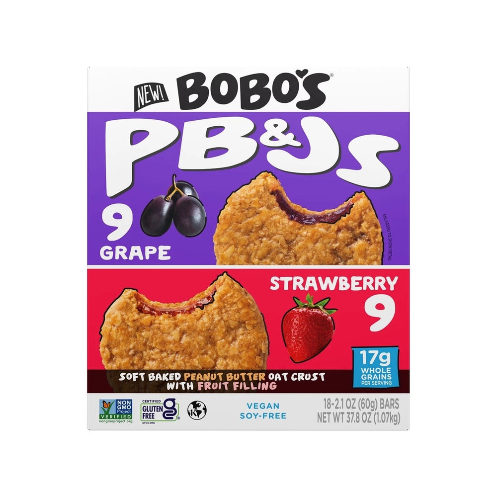 Bobos PBandJ Oat Snacks Variety Pack 2.1 Ounce (Pack of 18) Image 2