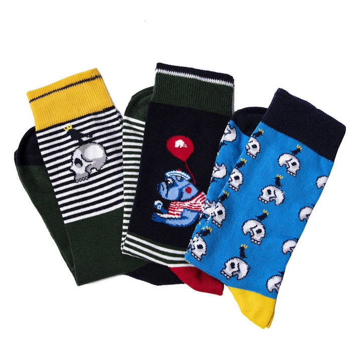 Breathable Colorful Design Mens Socks Set Image 3