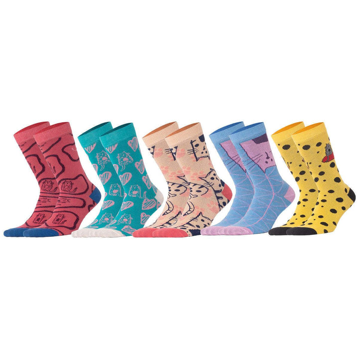 Cats 5 Pcs Women Socket Socks Image 2