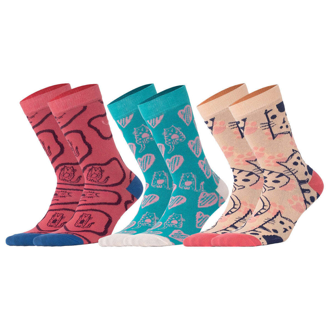 Cats 5 Pcs Women Socket Socks Image 4