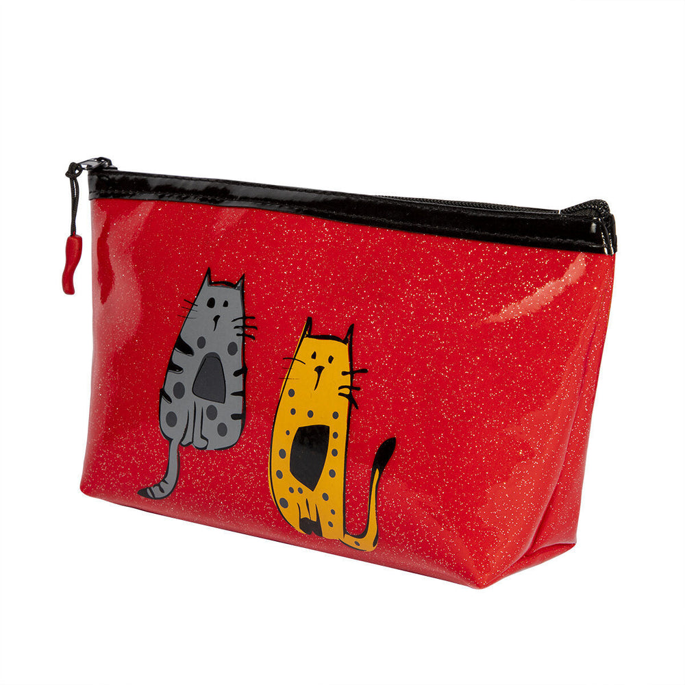 Cats Traveling Glossy Makeup Bag Image 2