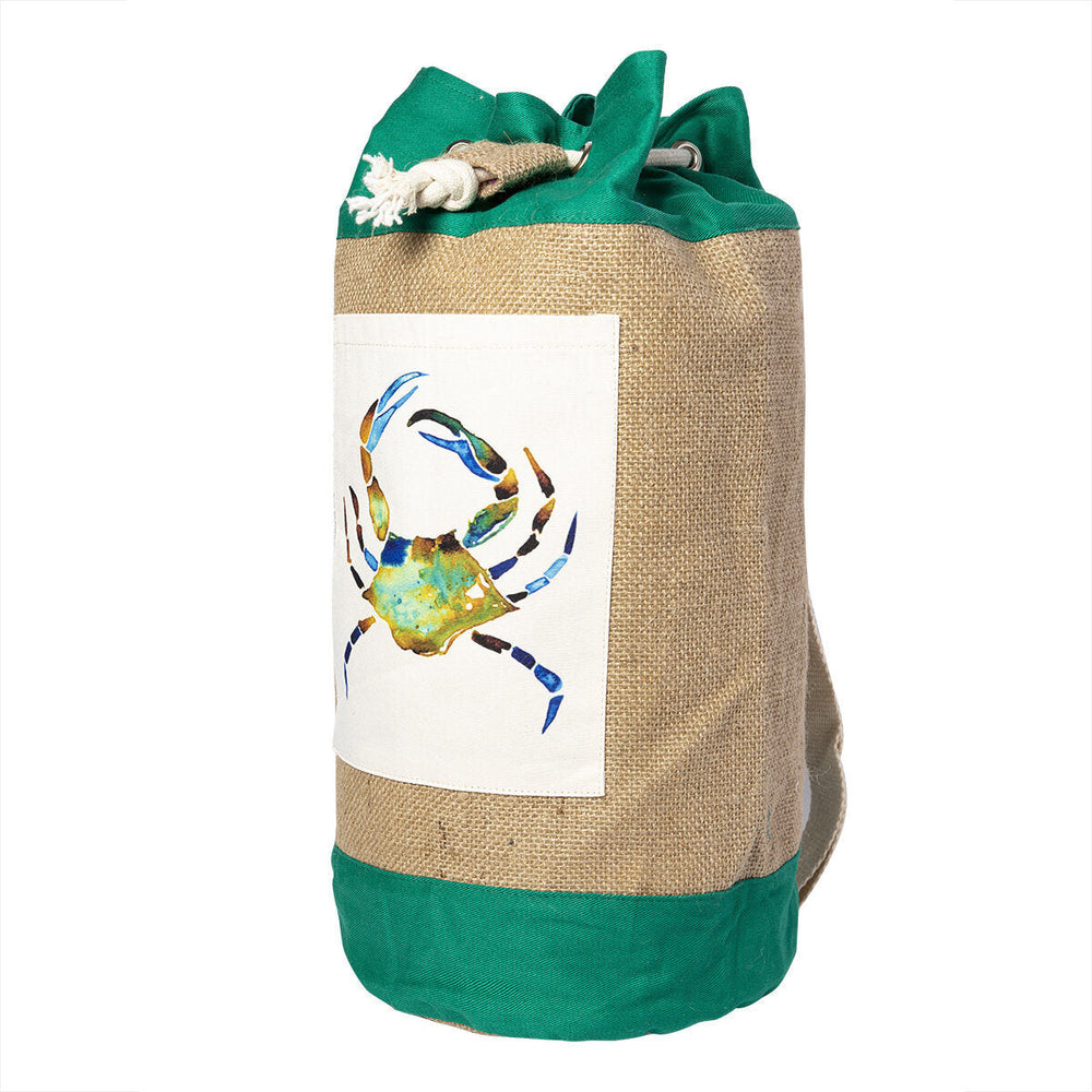 Beach Crab Jute Fabric Bag Image 2