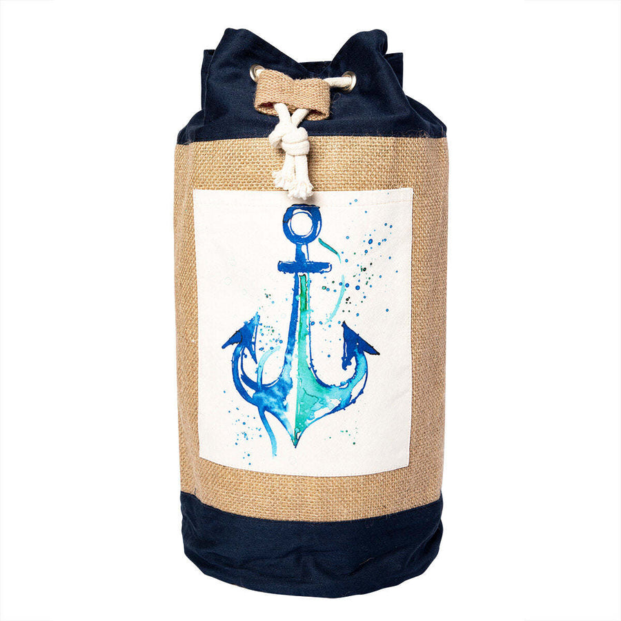 Large Anchor Beach Jute Bag Image 1