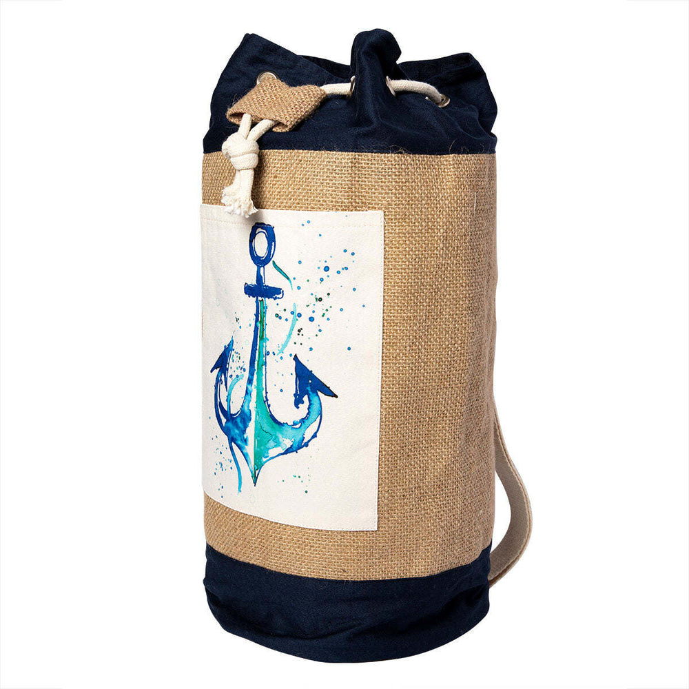 Large Anchor Beach Jute Bag Image 2