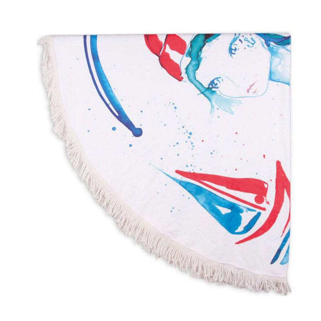 Sailor Girl Round Beach Towel Image 3