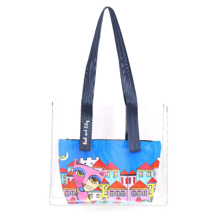 Owl And City Transparent Shopping and Beach Bag Image 1