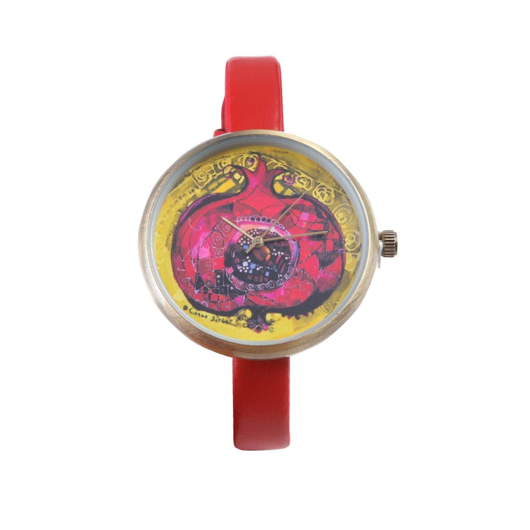 Pomegranate Patterned Wrist Watch Image 1