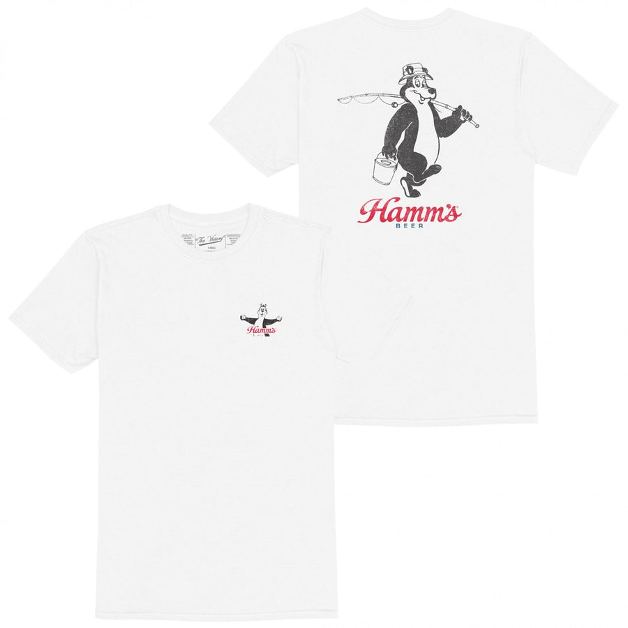 Hamms Beer Gone Fishin Front and Back Print T-Shirt Image 1