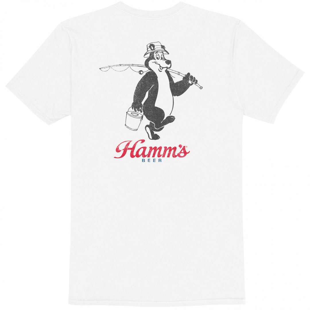 Hamms Beer Gone Fishin Front and Back Print T-Shirt Image 2