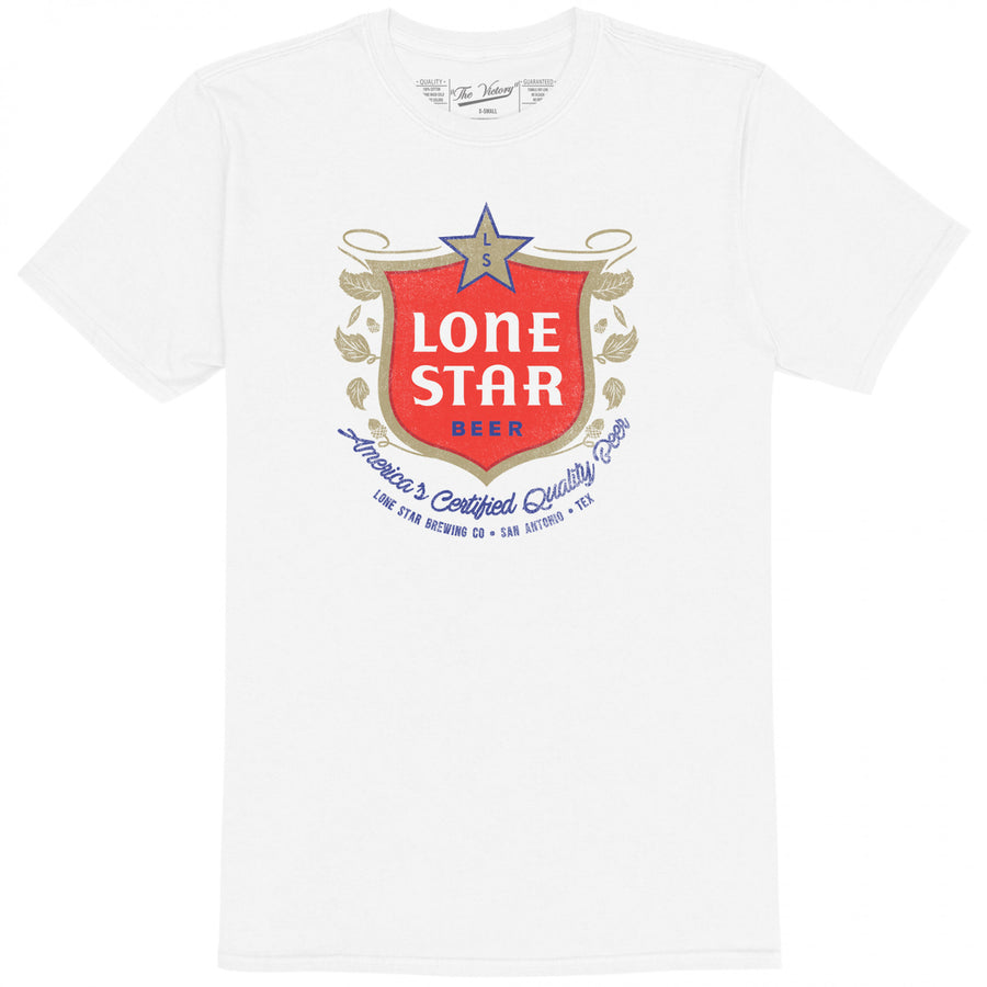 Lone Star Beer Logo White Colorway T-Shirt Image 1