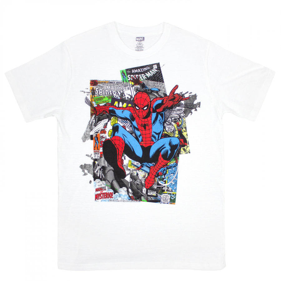 The Amazing Spider-Man Vintage Collage T-Shirt Image 1