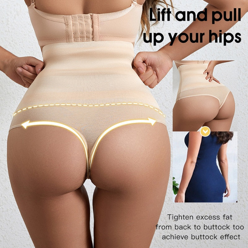 Women Fashion High Waist Shaping Panties Breathable Body Shaper Slimming Tummy Underwear Butt Lifter Seamless Plus Size Image 4