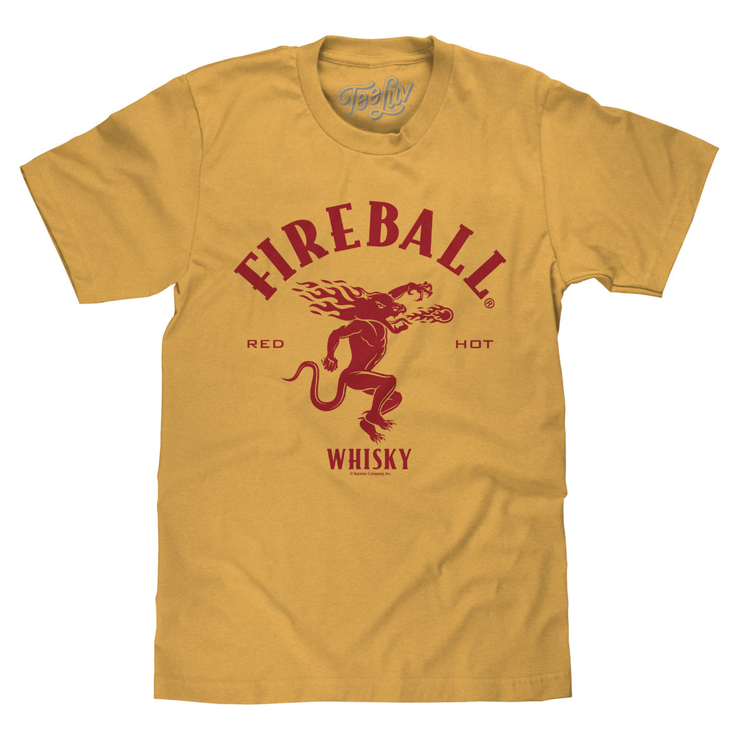 Fireball Whisky Logo Yellow Colorway T-Shirt Image 1