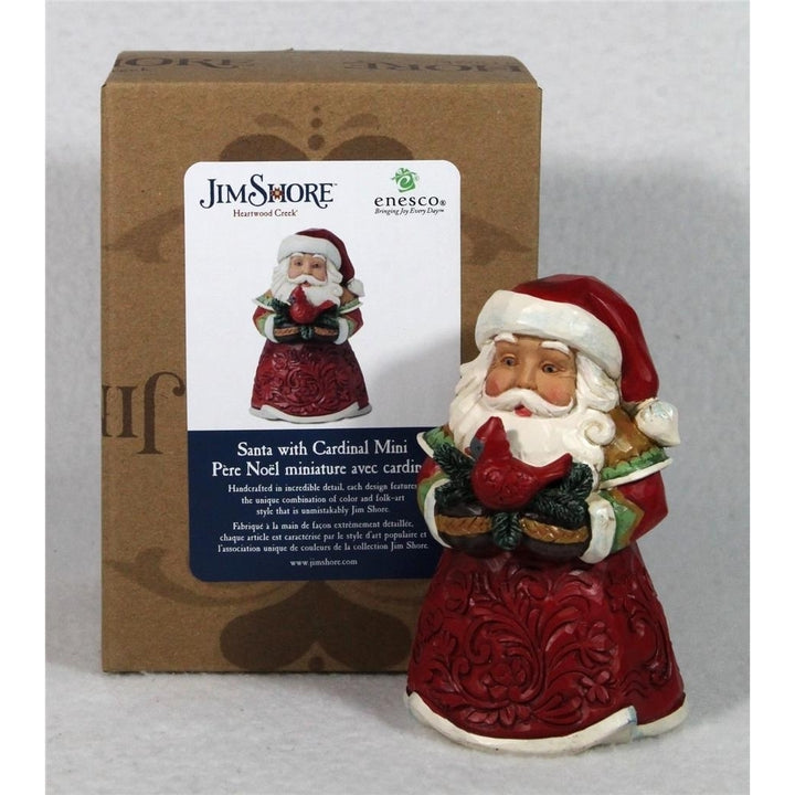 Jim Shore Figurine Santa with Cardinal Mini- 2024 - in Box 6015466 Image 4