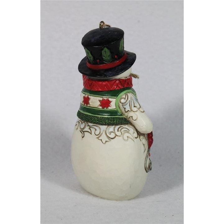 Jim Shore Ornament Snowman with Cardinal and Scene - 2024 - in Box 6015542 Image 3