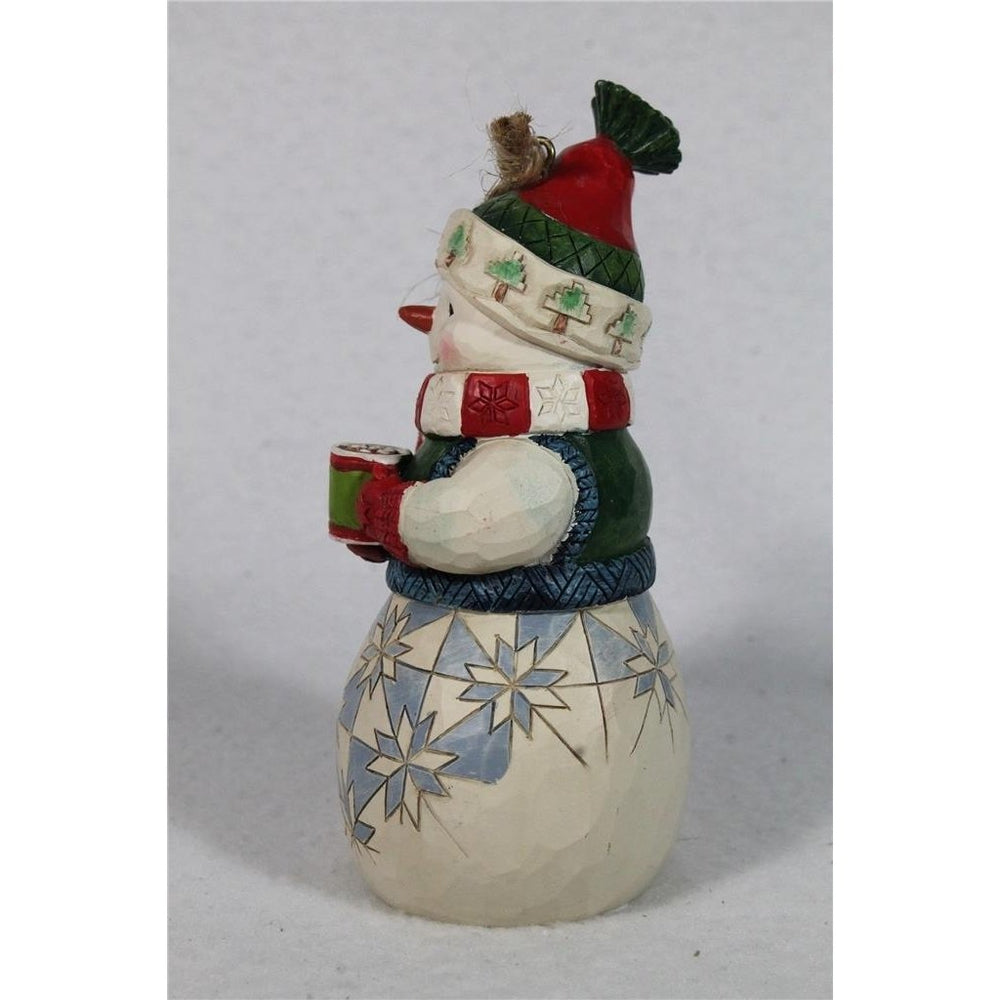 Jim Shore Holiday Ornament Snowman with Cocoa - 2024 - in Box 6015543 Image 2