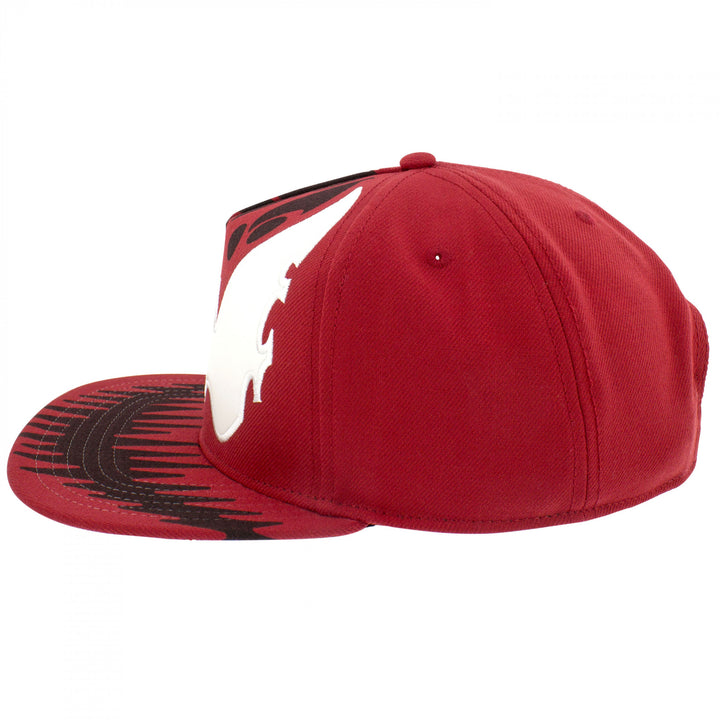 Carnage Grin Flatbill Snapback Hat with Underbill Artwork Image 3