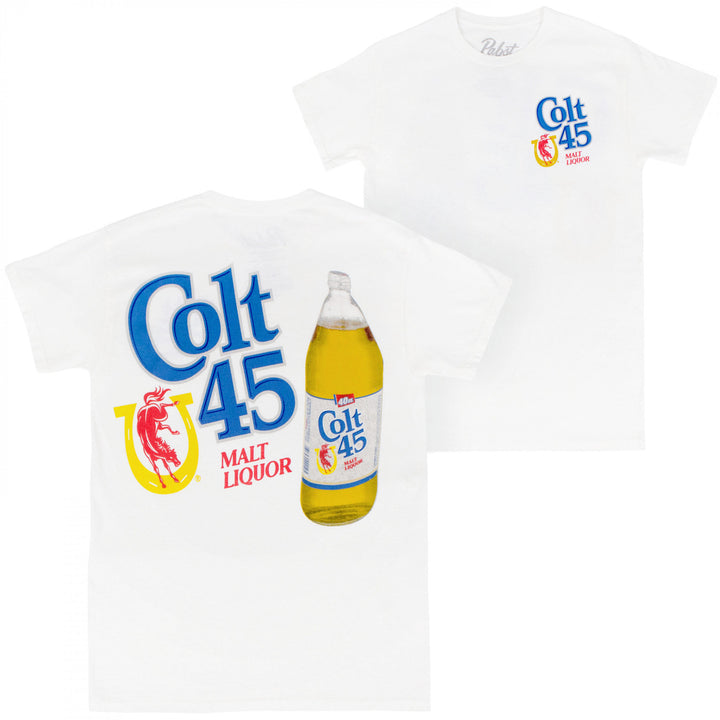 Colt 45 Malt Liquor Front and Back Print T-Shirt Image 1