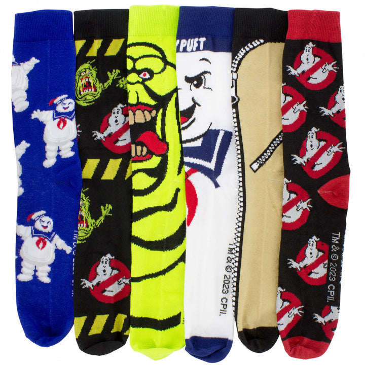 Ghostbusters Assorted 6-Pack Crew Socks Image 1