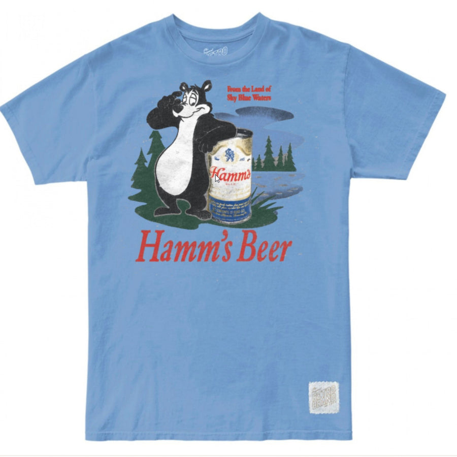 Hamms Beer Classic Bear and Can Throwback Style T-Shirt Image 1