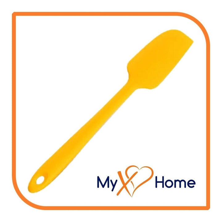 9" Yellow Silicone Spatula by MyXOHome (1 2 4 or 6 Spatulas) Image 1