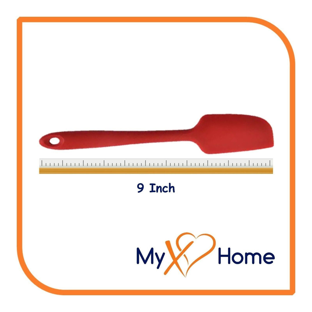 9" Red Silicone Spatula by MyXOHome (1 2 4 or 6 Spatulas) Image 2