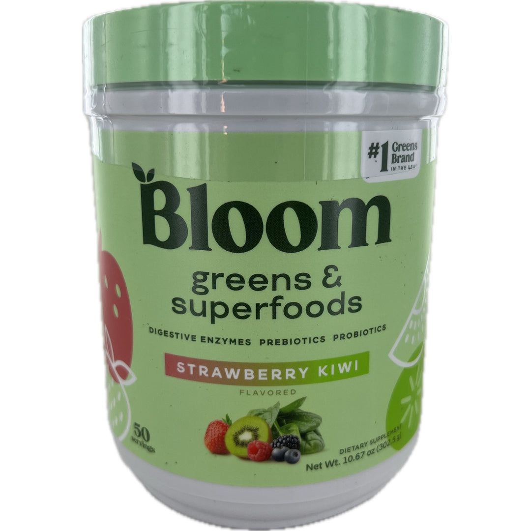 Bloom Nutrition Greens and Superfoods Strawberry Kiwi 10.67 Ounce (50 Servings) Image 1