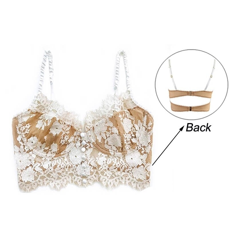 Women Fashion Classic Bra Ultra Thin Lace Underwear Push Up Brassiere Lingerie Transparent Eyelash Bralette Image 1