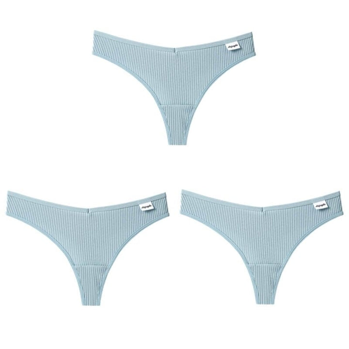 Women Fashion 3Pcs/Lot V Waist Cotton G-String Thong Panties String Underwear Briefs Lingerie Underpant Low-Rise Ladies Image 1