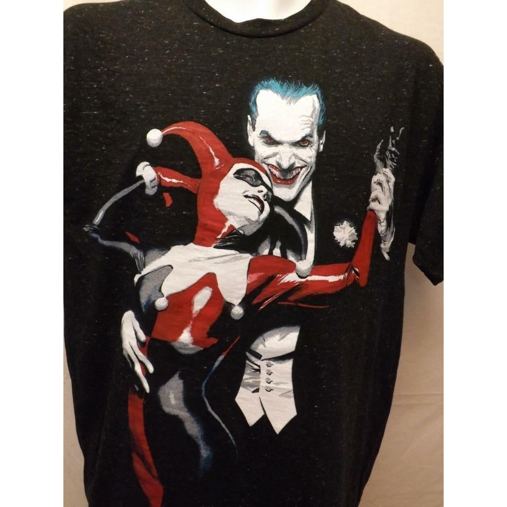 Joker and Harley Quinn Mens Size M Medium Black Shirt Image 2