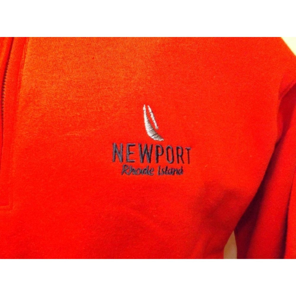 Port Rhode Island Mens Size M Medium Red 1/4 Zip Pullover Image 2