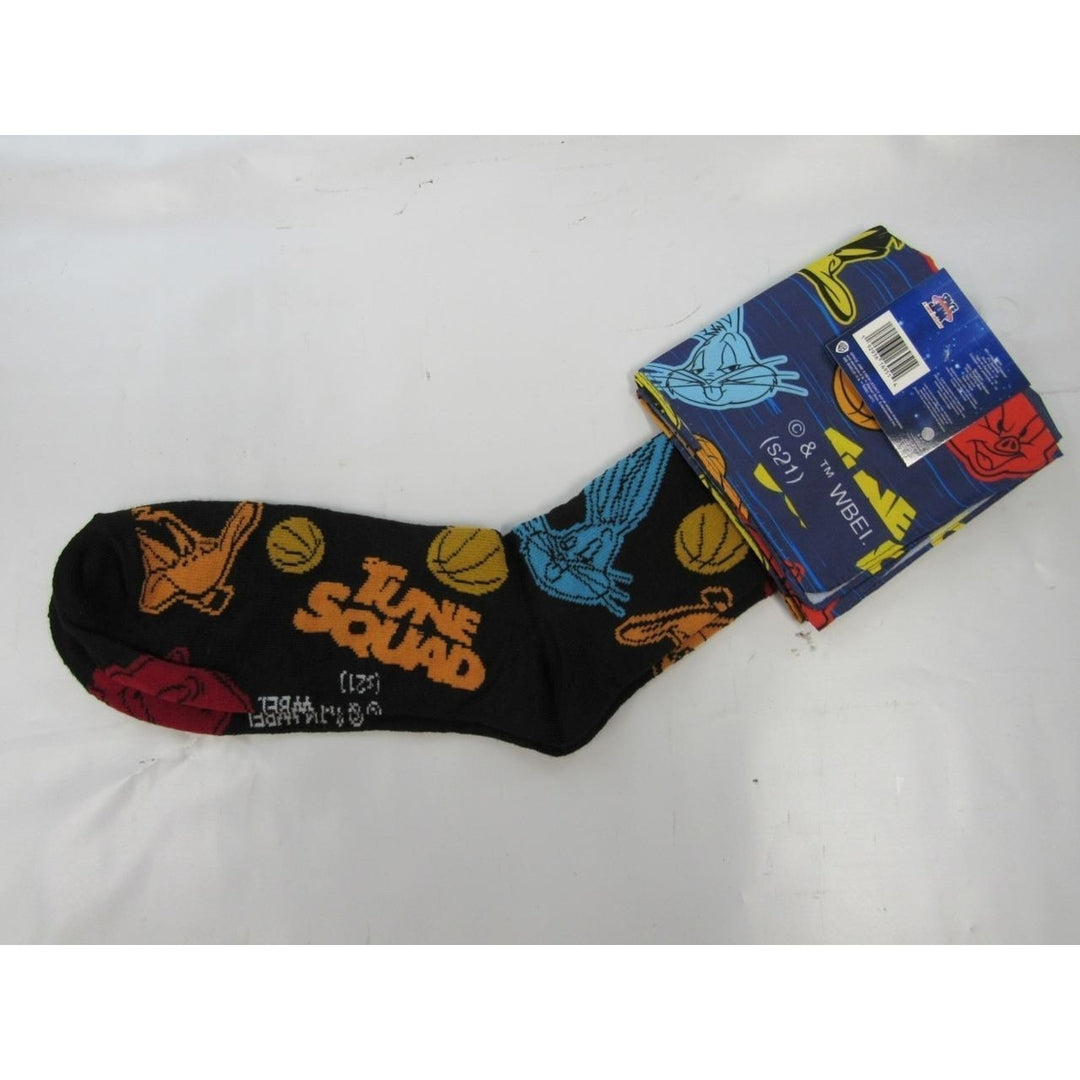 Space Jam Tune Squad Mens Sizes 6-12 OSFA Black Crew Socks and Bandana Image 4