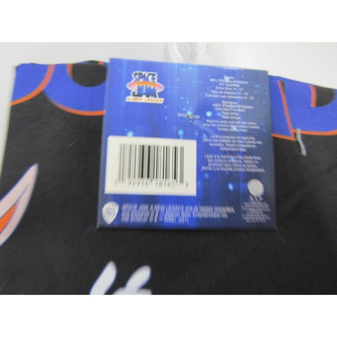 Space Jam Tune Squad Mens Sizes 6-12 OSFA Blue Crew Socks and Bandana Image 3