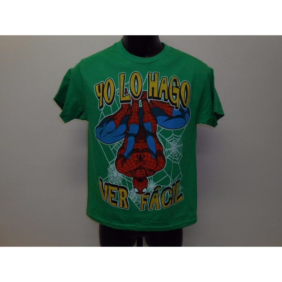 "YO LO HAGO VER FACIL SPIDERMAN YOUTH (18/20) XLARGE XL SHIRT MARVEL 70LS Image 1