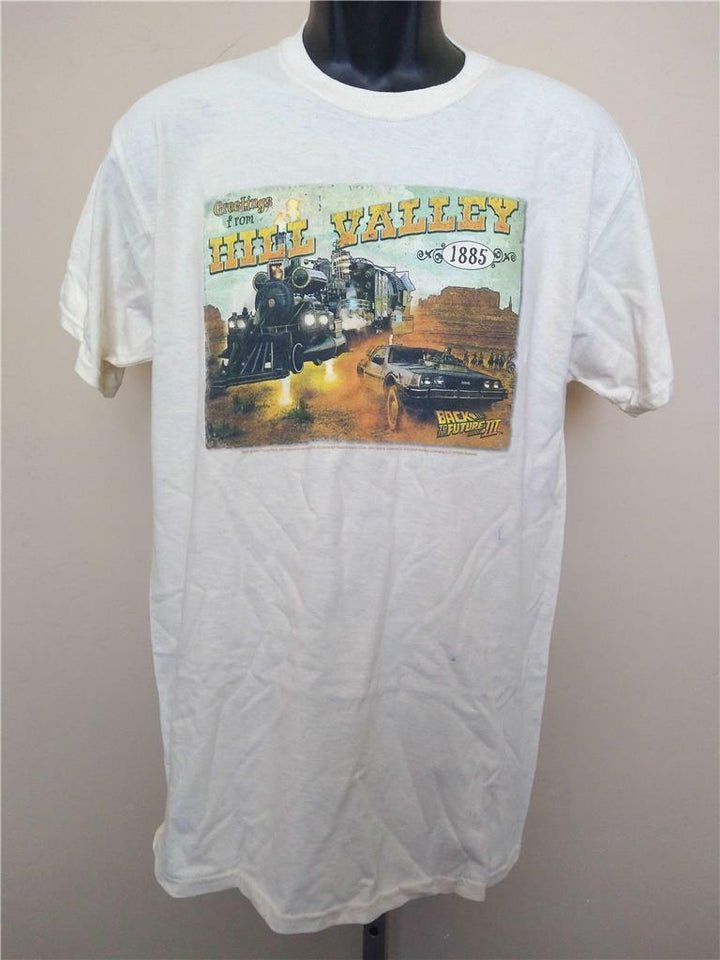 Minor Flaw Back To The Future Part 3 Mens Size M Medium Ivory Shirt Image 1