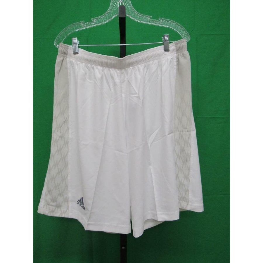 Adidas Mens Size L Large White Gym Workout Shorts 50 Image 1