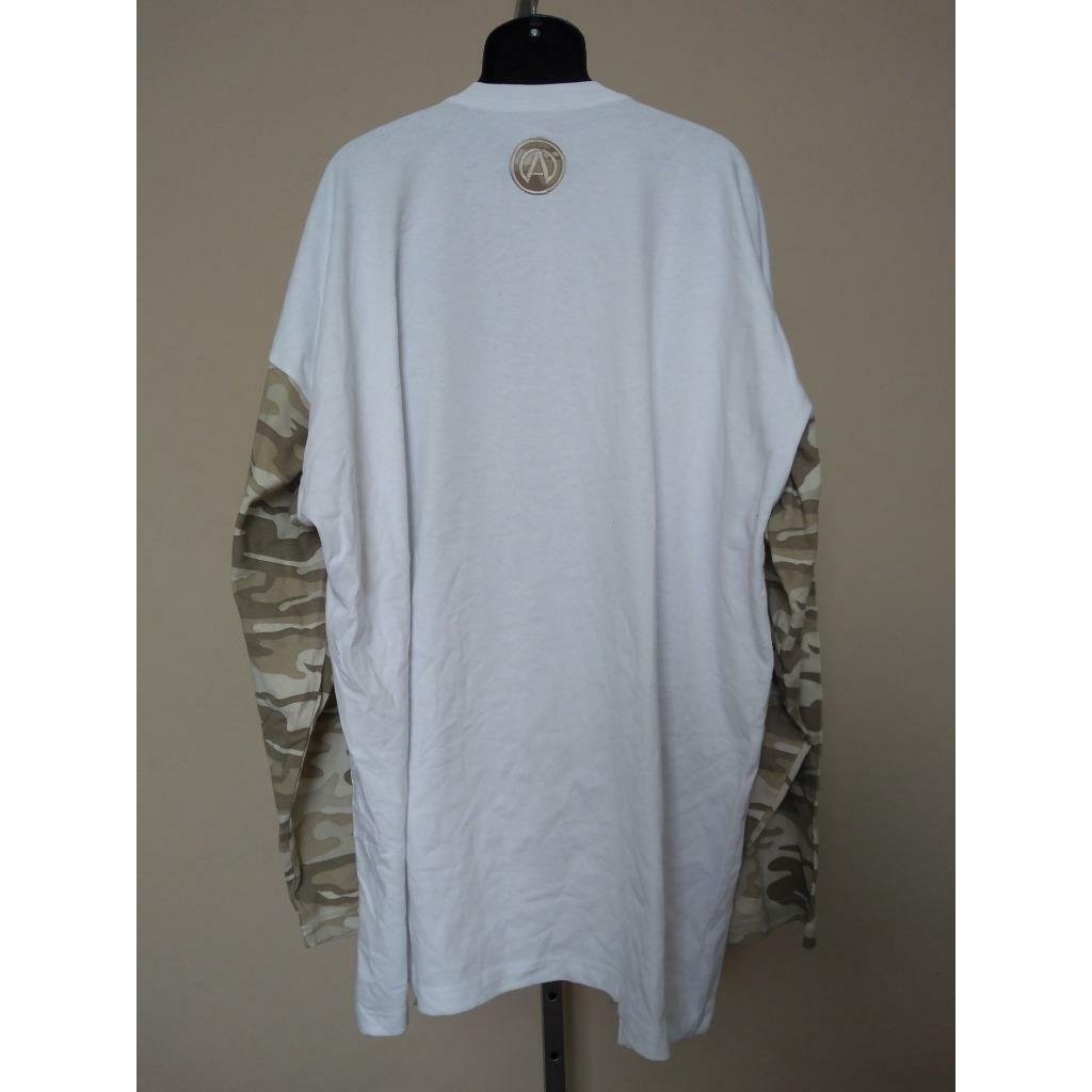 -Minor Flaw Afro Mens Size 10 White and Camo Shirt Image 4