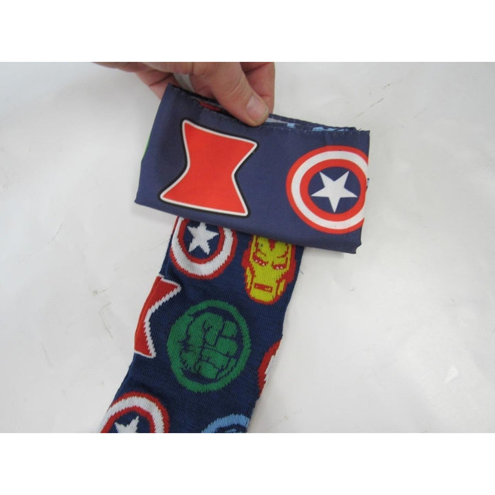 Avengers Marvel Hulk Ironman Thor Mens Sizes 6-12 OSFA Crew Socks and Bandana Image 3