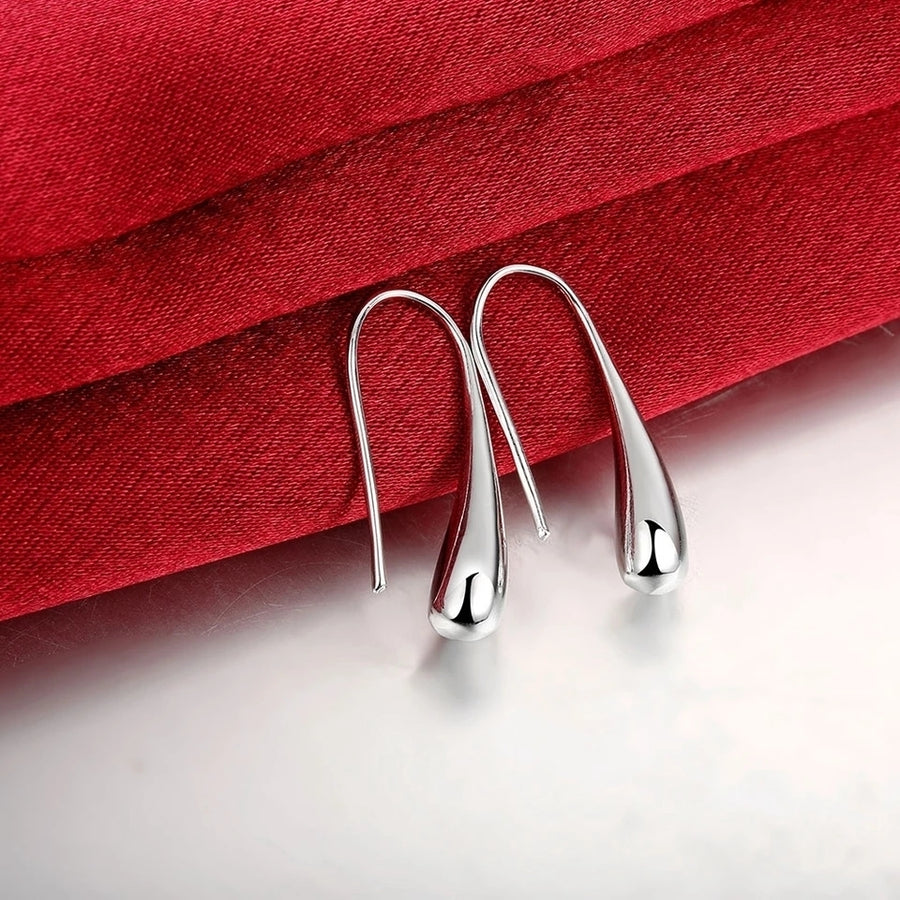 925 Sterling Silver Teardrop Earrings Image 1