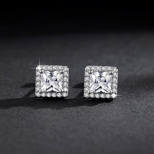 Princess Cut Luxury Stud Earrings Image 2