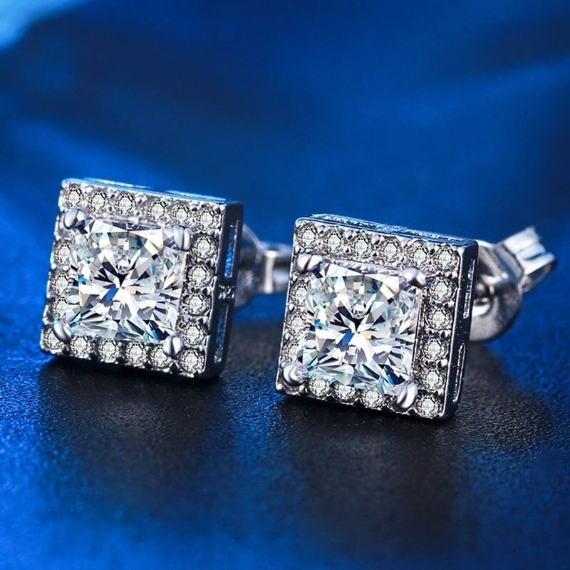 Princess Cut Luxury Stud Earrings Image 3