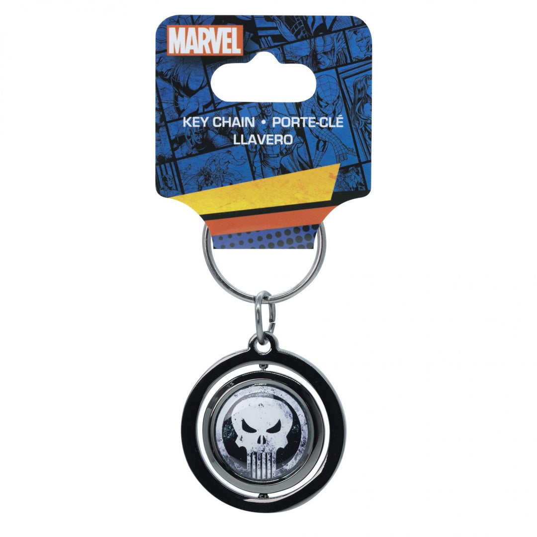 Punisher Logo Spinner Keychain Image 3