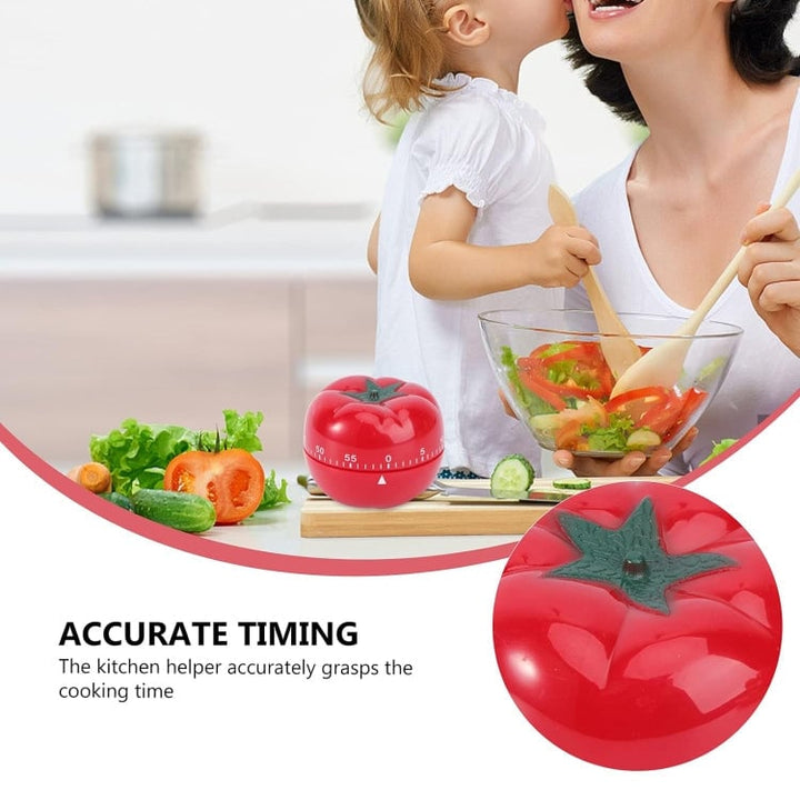 Tomato Shape Kitchen Mechanical Timer Alarm Reminder Image 4