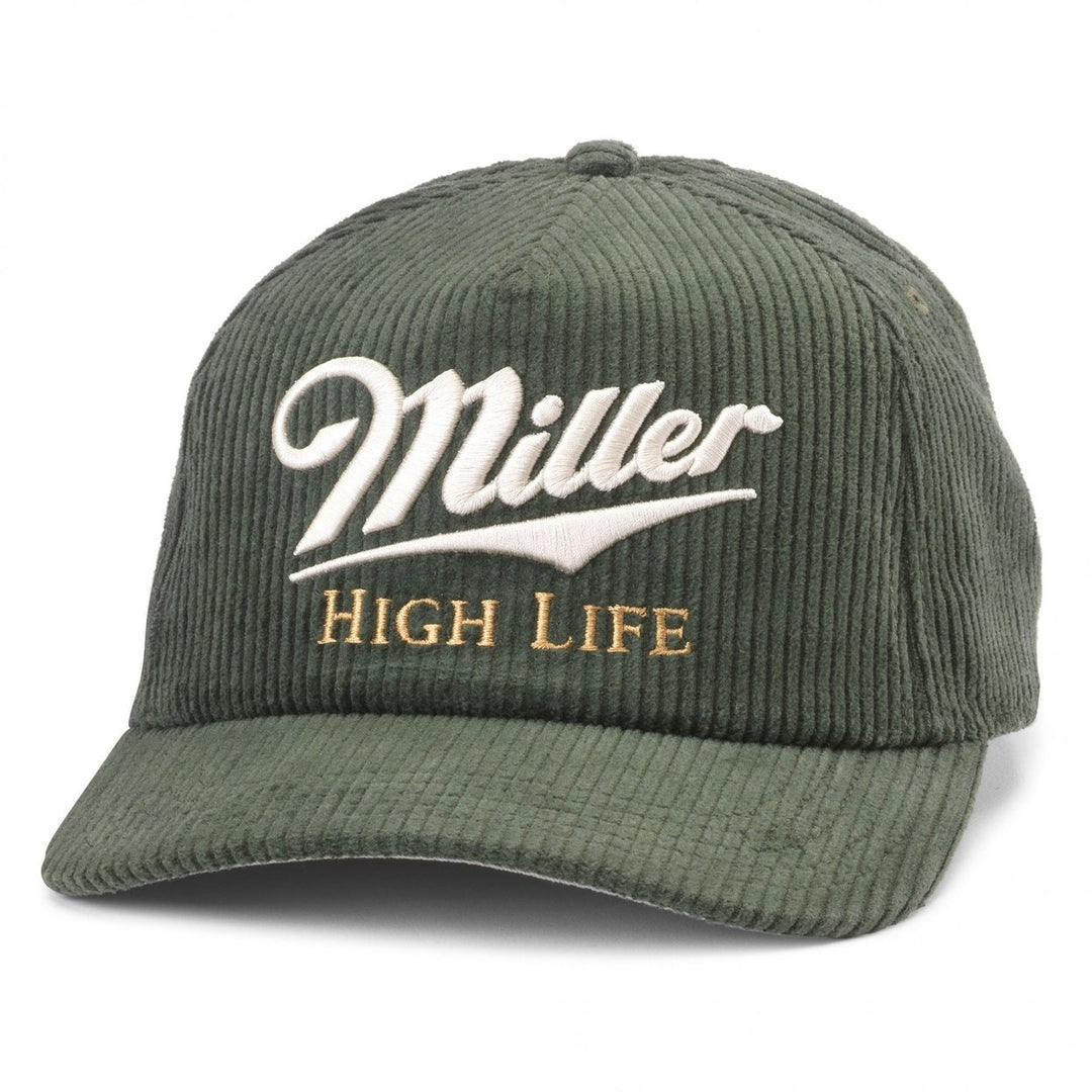 Miller High Life Logo Embroidered Corduroy Adjustable Hat Image 1