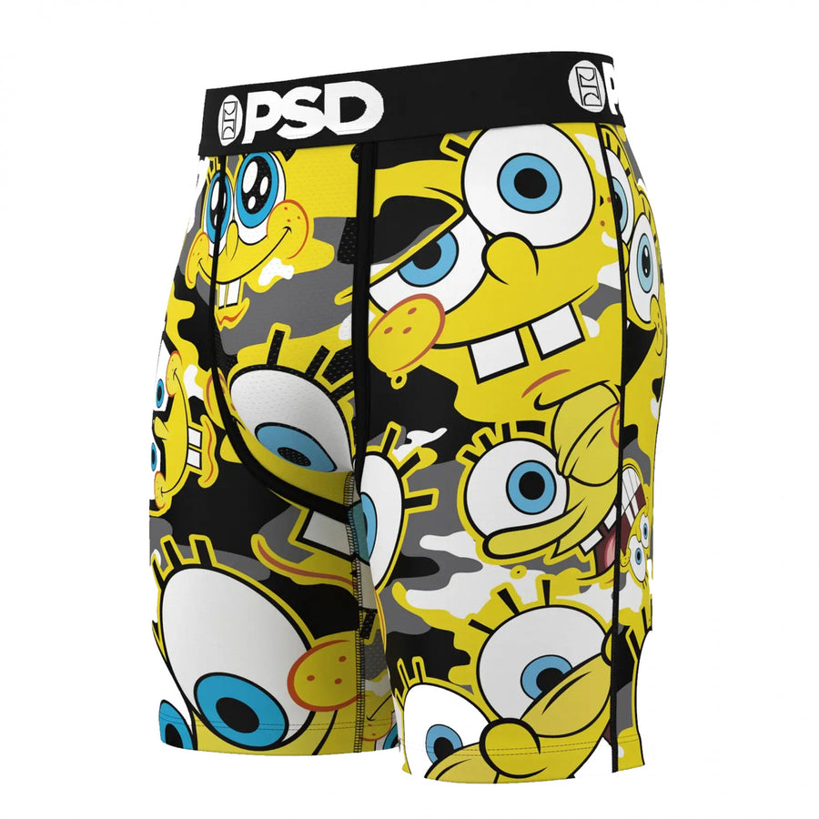 SpongeBob SquarePants Face Camo PSD Boxer Briefs Image 1